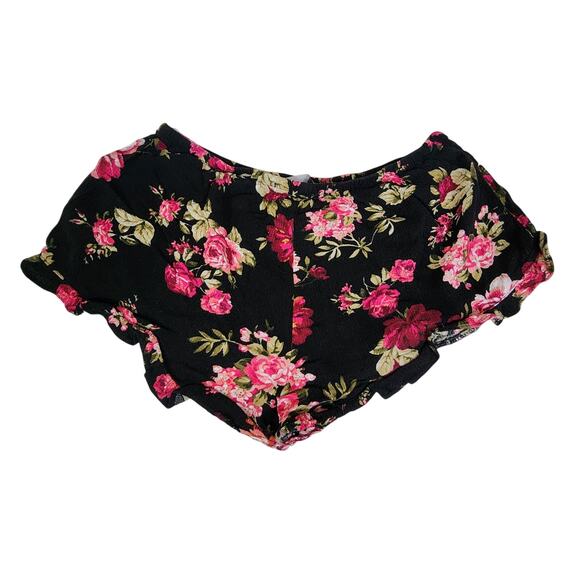 Ambiance Apparel Small Black Floral Booty Shorts - Picture 7 of 7